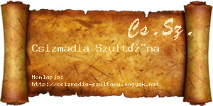 Csizmadia Szultána névjegykártya